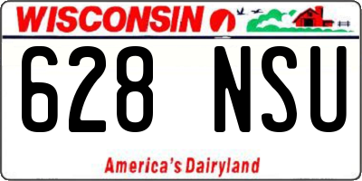 WI license plate 628NSU