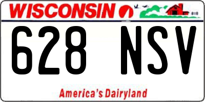 WI license plate 628NSV