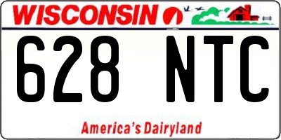 WI license plate 628NTC