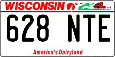 WI license plate 628NTE