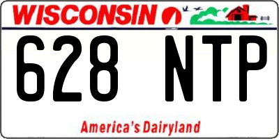 WI license plate 628NTP