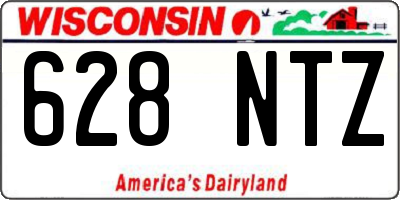 WI license plate 628NTZ