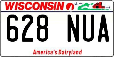 WI license plate 628NUA