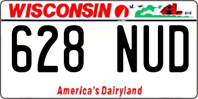 WI license plate 628NUD
