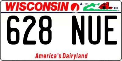 WI license plate 628NUE