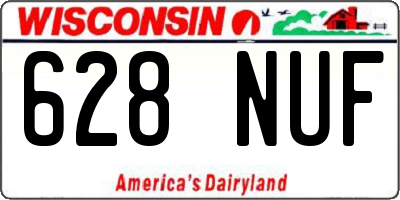 WI license plate 628NUF