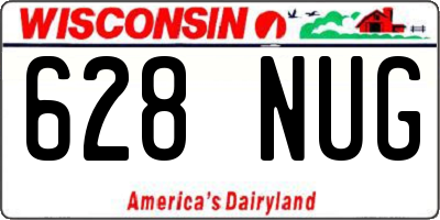 WI license plate 628NUG