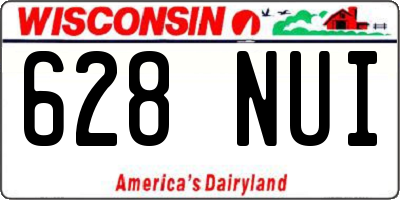 WI license plate 628NUI