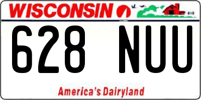 WI license plate 628NUU
