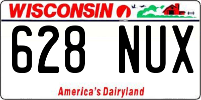 WI license plate 628NUX