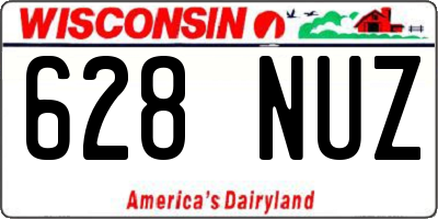 WI license plate 628NUZ