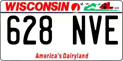 WI license plate 628NVE