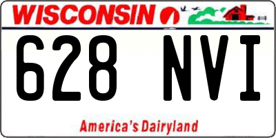 WI license plate 628NVI
