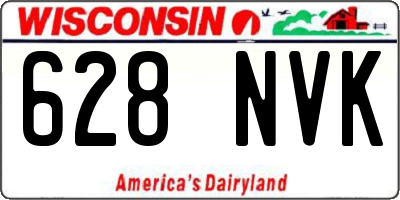 WI license plate 628NVK
