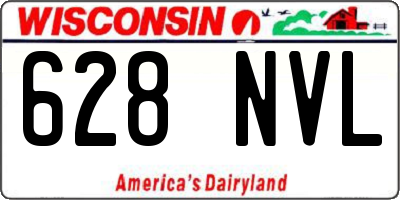 WI license plate 628NVL