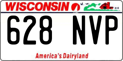 WI license plate 628NVP