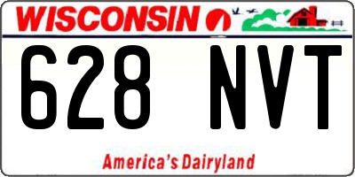 WI license plate 628NVT