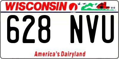 WI license plate 628NVU
