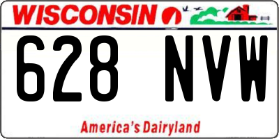 WI license plate 628NVW