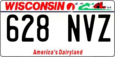 WI license plate 628NVZ