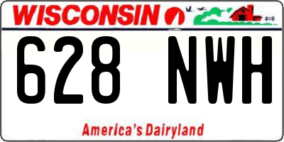 WI license plate 628NWH