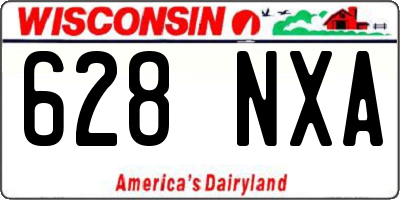 WI license plate 628NXA