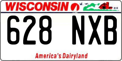 WI license plate 628NXB