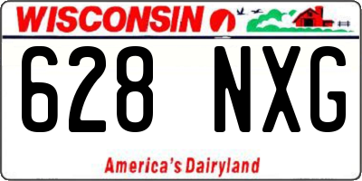 WI license plate 628NXG