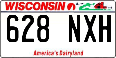 WI license plate 628NXH