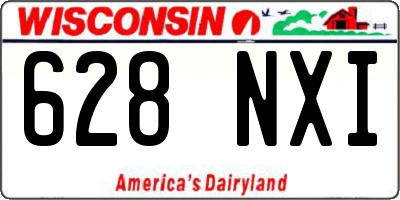 WI license plate 628NXI