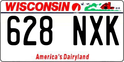 WI license plate 628NXK