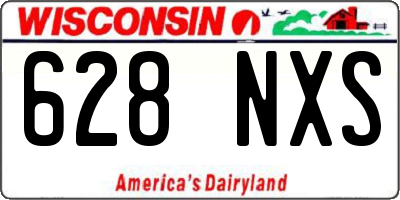 WI license plate 628NXS