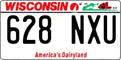 WI license plate 628NXU
