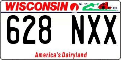 WI license plate 628NXX