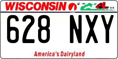 WI license plate 628NXY