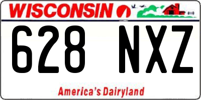 WI license plate 628NXZ