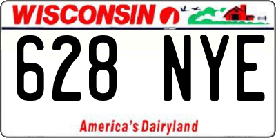 WI license plate 628NYE