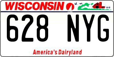 WI license plate 628NYG