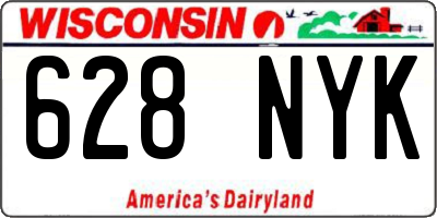 WI license plate 628NYK