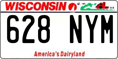WI license plate 628NYM