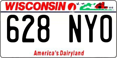 WI license plate 628NYO