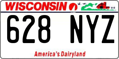 WI license plate 628NYZ