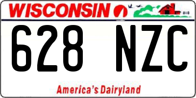 WI license plate 628NZC
