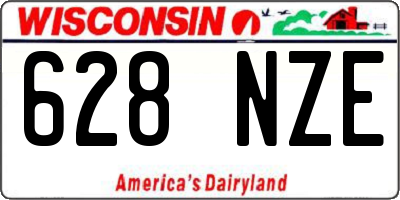 WI license plate 628NZE