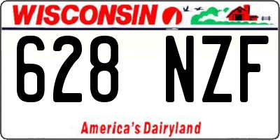 WI license plate 628NZF
