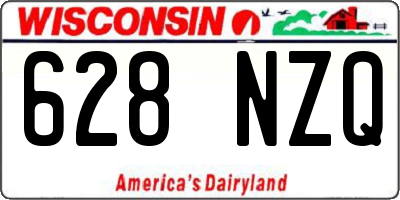 WI license plate 628NZQ