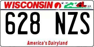 WI license plate 628NZS