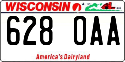 WI license plate 628OAA
