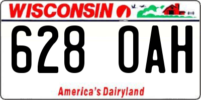 WI license plate 628OAH