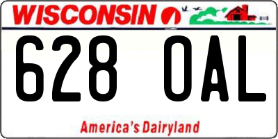 WI license plate 628OAL